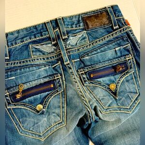 New Men’s Robins Jeans size 29 Style #D5115 Zipper Flap Blue